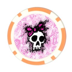 Sketched Skull Princess Poker Chip Card Guard from ArtsNow.com Front