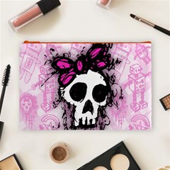 Sketched Skull Princess Cosmetic Bag (Large) from ArtsNow.com Front