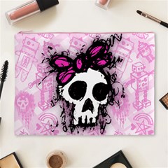 Sketched Skull Princess Cosmetic Bag (XL) from ArtsNow.com Front