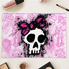 Sketched Skull Princess Cosmetic Bag (XXL) from ArtsNow.com Front