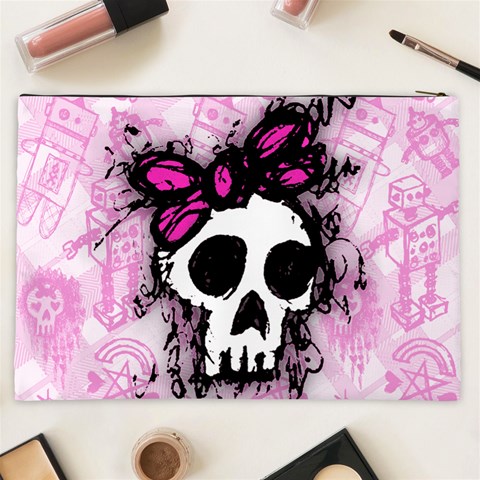 Sketched Skull Princess Cosmetic Bag (XXL) from ArtsNow.com Back