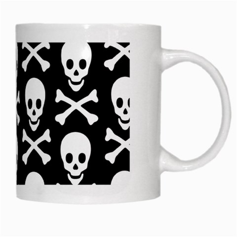 Skull and Crossbones White Mug from ArtsNow.com Right