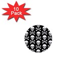 Skull and Crossbones 1  Mini Button (10 pack) 