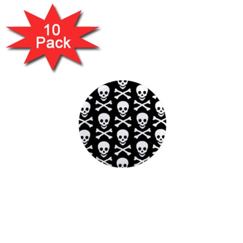 Skull and Crossbones 1  Mini Magnet (10 pack)  from ArtsNow.com Front