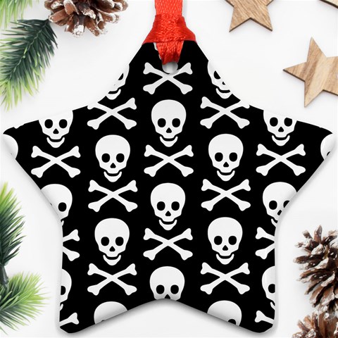 Skull and Crossbones Star Ornament (Two Sides) from ArtsNow.com Back