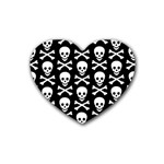 Skull and Crossbones Heart Coaster (4 pack)