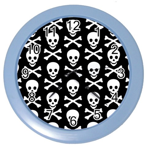 Skull and Crossbones Color Wall Clock from ArtsNow.com Front