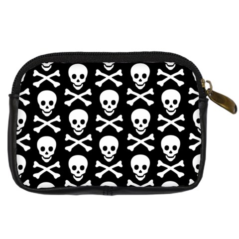 Skull and Crossbones Digital Camera Leather Case from ArtsNow.com Back