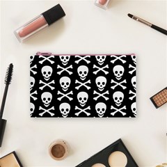 Skull and Crossbones Cosmetic Bag (Small) from ArtsNow.com Front