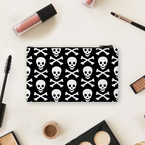 Skull and Crossbones Cosmetic Bag (Small) from ArtsNow.com Back