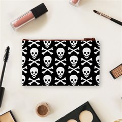 Skull and Crossbones Cosmetic Bag (Small) from ArtsNow.com Back