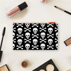 Skull and Crossbones Cosmetic Bag (Small) from ArtsNow.com Back