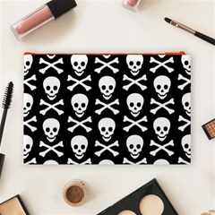 Skull and Crossbones Cosmetic Bag (Large) from ArtsNow.com Back