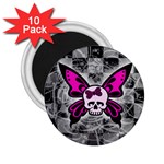 Skull Butterfly 2.25  Magnet (10 pack)