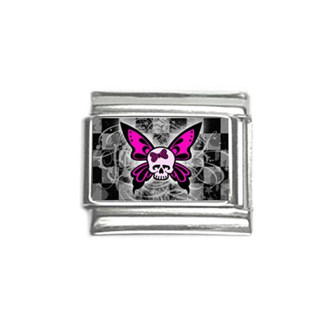 Skull Butterfly Italian Charm (9mm) from ArtsNow.com Front