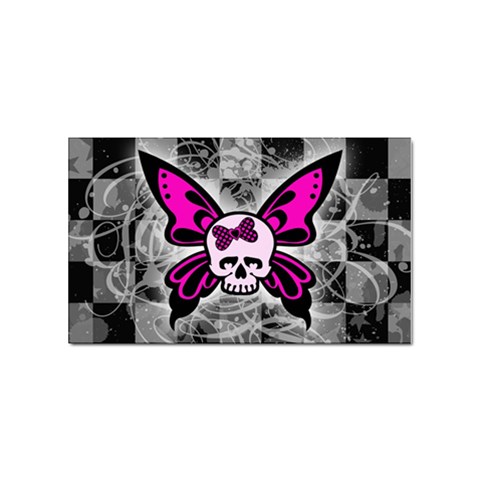 Skull Butterfly Sticker Rectangular (10 pack) from ArtsNow.com Front