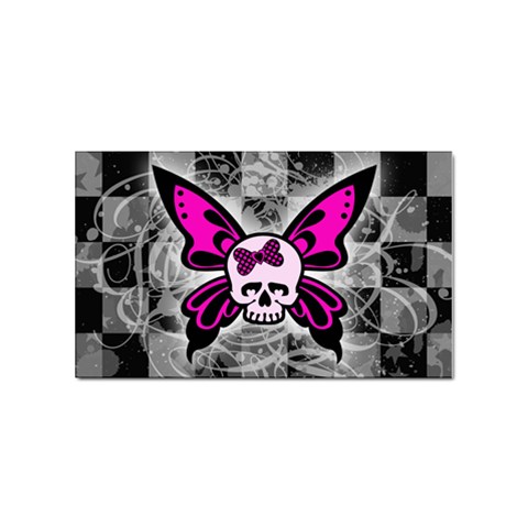 Skull Butterfly Sticker Rectangular (100 pack) from ArtsNow.com Front