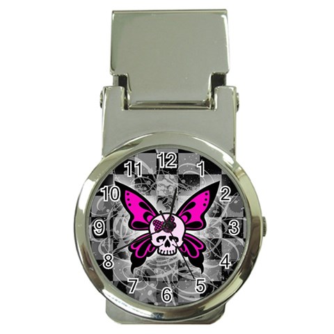 Skull Butterfly Money Clip Watch from ArtsNow.com Front