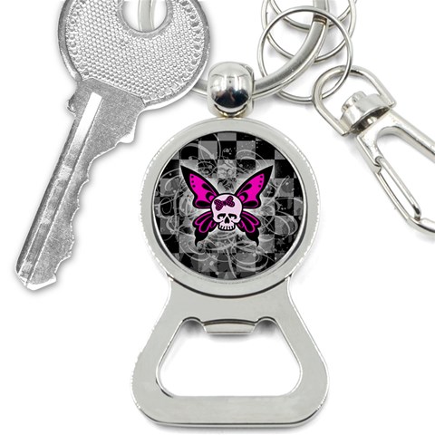 Skull Butterfly Bottle Opener Key Chain from ArtsNow.com Front