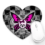 Skull Butterfly Mousepad (Heart)