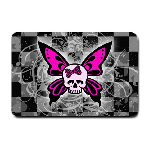 Skull Butterfly Small Doormat from ArtsNow.com 24 x16  Door Mat