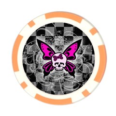 Skull Butterfly Poker Chip Card Guard from ArtsNow.com Front