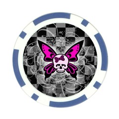 Skull Butterfly Poker Chip Card Guard from ArtsNow.com Back