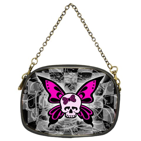 Skull Butterfly Chain Purse (One Side) from ArtsNow.com Front