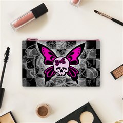 Skull Butterfly Cosmetic Bag (Small) from ArtsNow.com Front