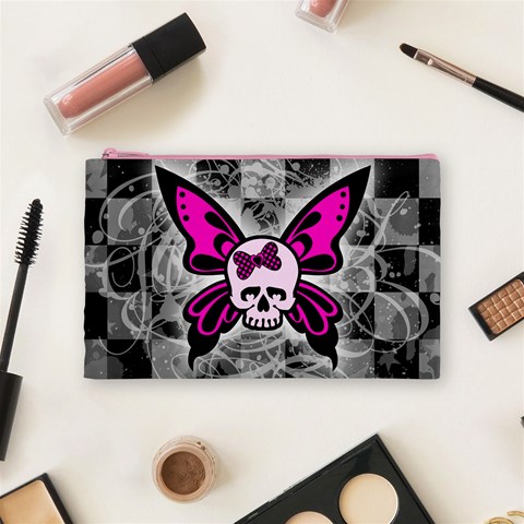 Skull Butterfly Cosmetic Bag (Medium) from ArtsNow.com Front