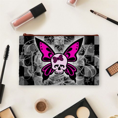 Skull Butterfly Cosmetic Bag (Medium) from ArtsNow.com Front