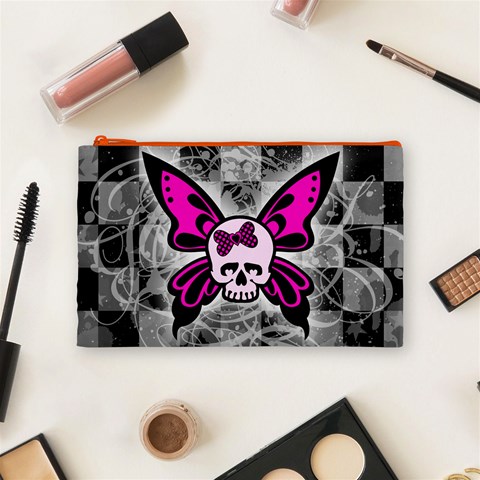 Skull Butterfly Cosmetic Bag (Medium) from ArtsNow.com Front