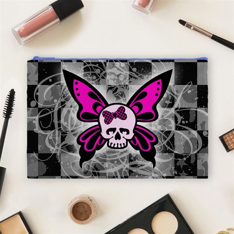 Skull Butterfly Cosmetic Bag (Large) from ArtsNow.com Front