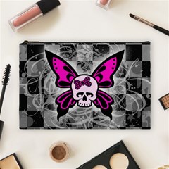 Skull Butterfly Cosmetic Bag (Large) from ArtsNow.com Front