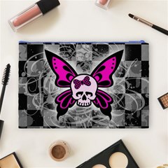 Skull Butterfly Cosmetic Bag (Large) from ArtsNow.com Back