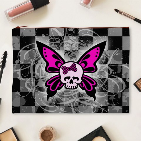 Skull Butterfly Cosmetic Bag (XL) from ArtsNow.com Front