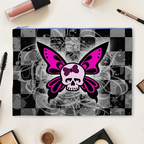 Skull Butterfly Cosmetic Bag (XL) from ArtsNow.com Front