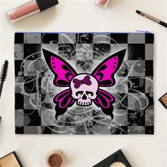 Skull Butterfly Cosmetic Bag (XL) from ArtsNow.com Back