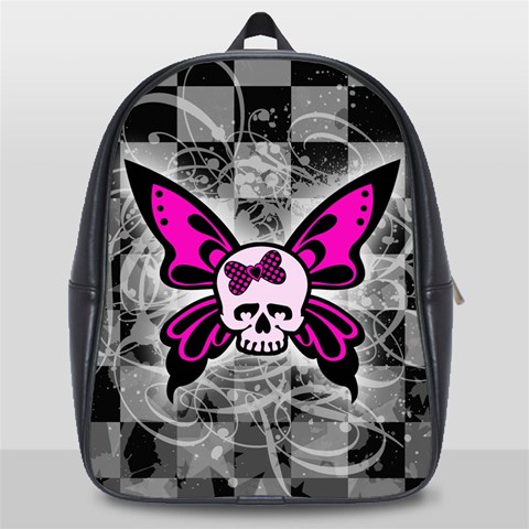 Skull Butterfly School Bag (Large) from ArtsNow.com Front