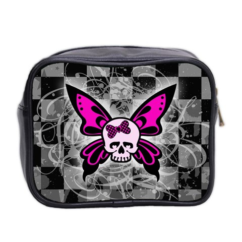 Skull Butterfly Mini Toiletries Bag (Two Sides) from ArtsNow.com Back