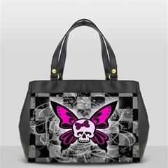 Skull Butterfly Oversize Office Handbag (Two Sides) from ArtsNow.com Front