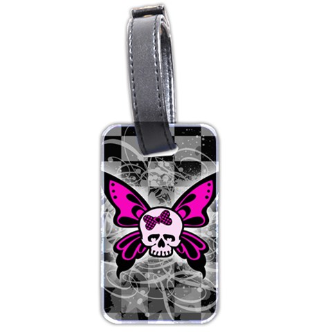 Skull Butterfly Luggage Tag (two sides) from ArtsNow.com Front