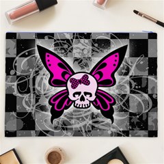 Skull Butterfly Cosmetic Bag (XXL) from ArtsNow.com Back