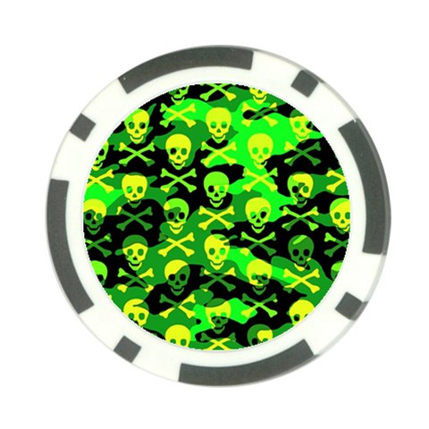 Skull Camouflage Poker Chip Card Guard from ArtsNow.com Back