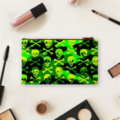 Skull Camouflage Cosmetic Bag (Small) from ArtsNow.com Back