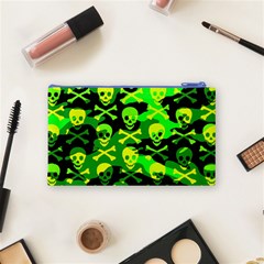 Skull Camouflage Cosmetic Bag (Small) from ArtsNow.com Back