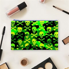 Skull Camouflage Cosmetic Bag (Medium) from ArtsNow.com Front