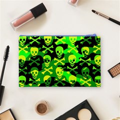 Skull Camouflage Cosmetic Bag (Medium) from ArtsNow.com Back