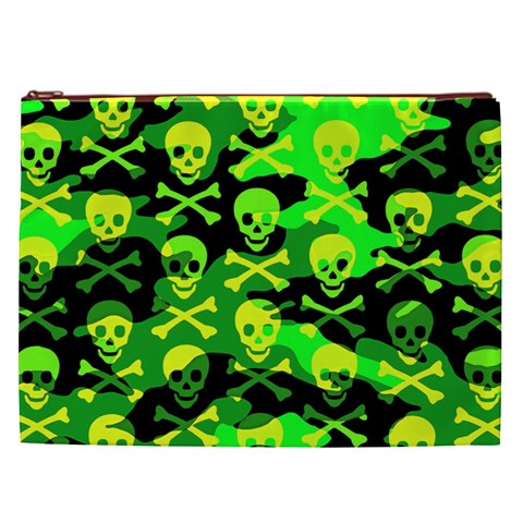 Skull Camouflage Cosmetic Bag (XXL) from ArtsNow.com Front