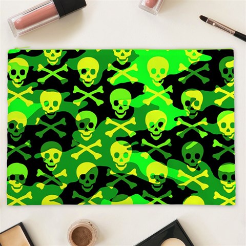 Skull Camouflage Cosmetic Bag (XXL) from ArtsNow.com Front